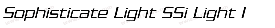 Sophisticate Light SSi Light Italic字体转换